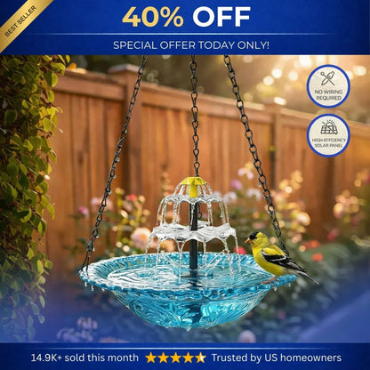 ✨Special Offer Today Only! 🐦 Solar Cascade Hanging Bird Bath Fountain