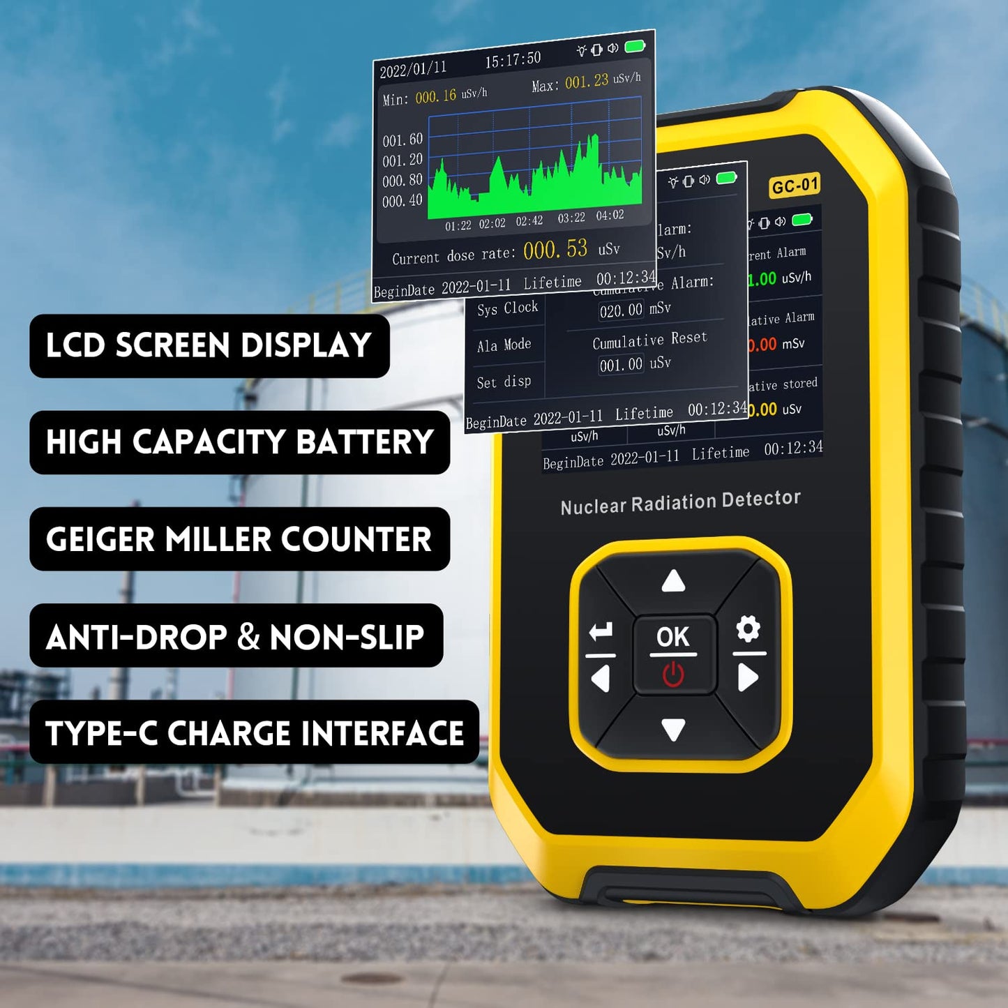 Geiger counter nuclear radiation detector