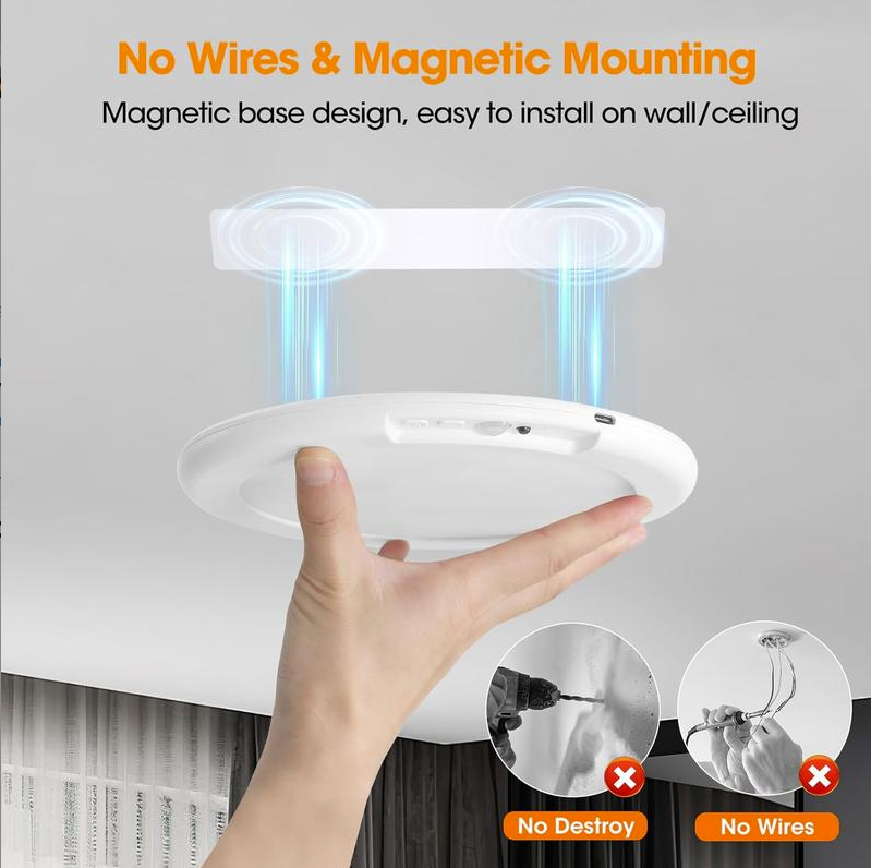 💡Rechargeable Motion Sensor Ceiling Light with Remote（🔥Buy 2 Free Shipping🔥）