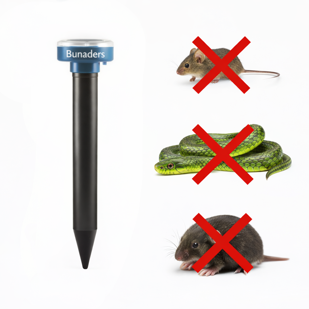 Bunaders™ Outdoor Protector - Banish Moles, Voles, Snakes, Gophers, Rodents and Other Pests For Good