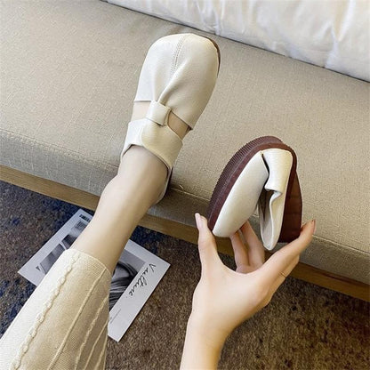 Plus-size Cut-Out Design Flat Mules