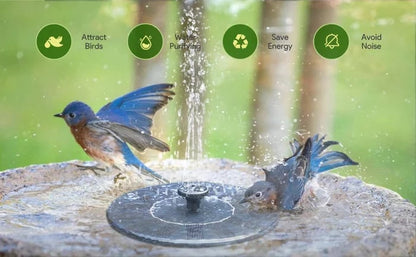 Hot Sale🔥⛲ Solar Fountain, Solar Powered Bird Bath Fountain Pump( Buy 2 Free Shipping)