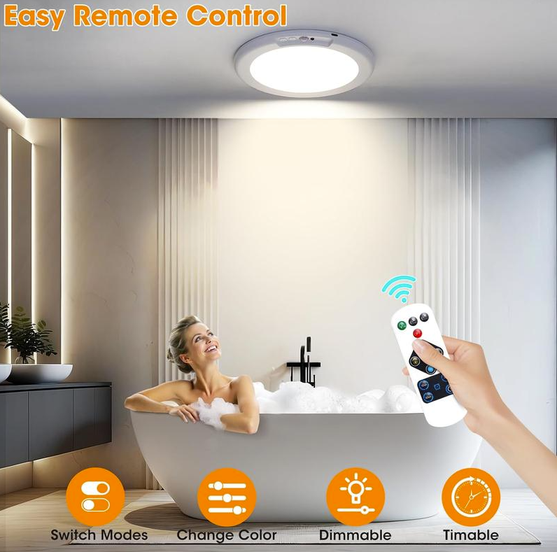 💡Rechargeable Motion Sensor Ceiling Light with Remote（🔥Buy 2 Free Shipping🔥）