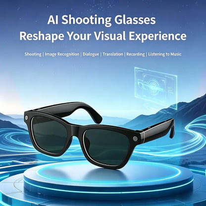 🔥Last Day Sale 70% OFF🕶2026 New AI Smart Glasses | 4K Camera | 139-Language Translation | Hands-Free Voice Assistant | Open-Ear Audio