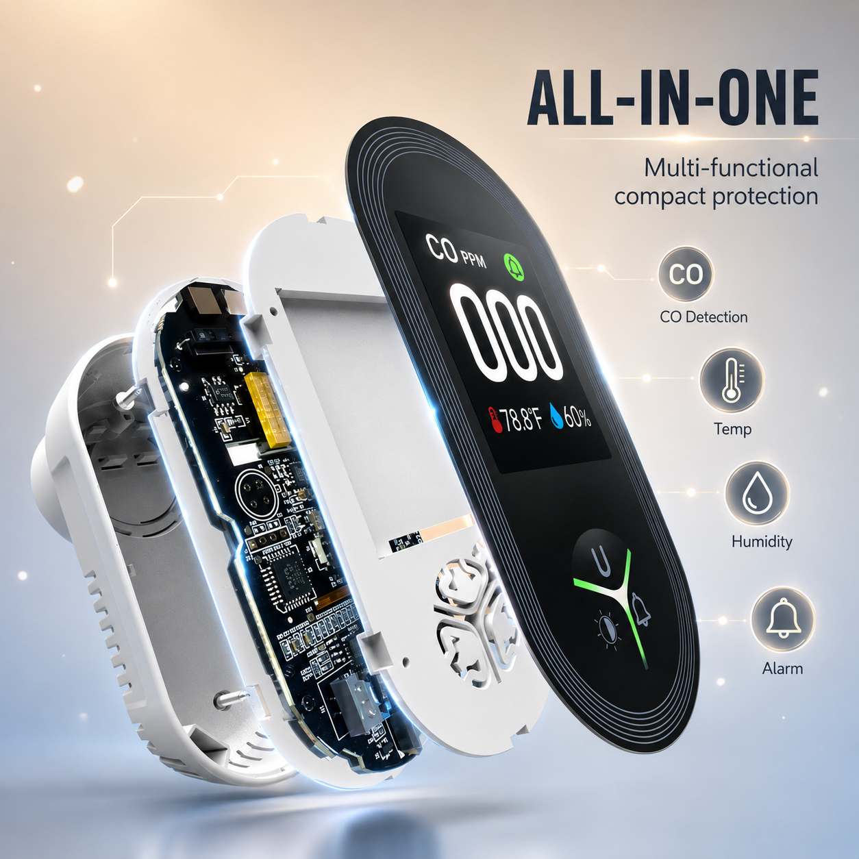 4-in-1 Koolmonoxidealarm