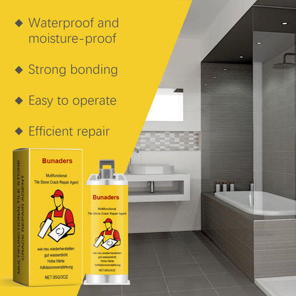 🔧Quick-Drying Tile Repair Glue - Complete Tool Kit for DIY – Fix Cracks Permanently in Minutes!✨